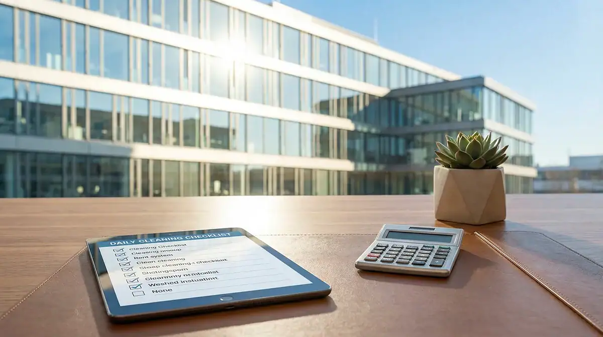 Transparente Kalkulation der Gebäudereinigung München Kosten für gewerbliche Kunden – SOL CLEANING.